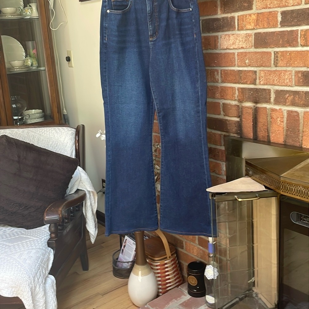 LOFT Blue Flare Wide Leg Jeans